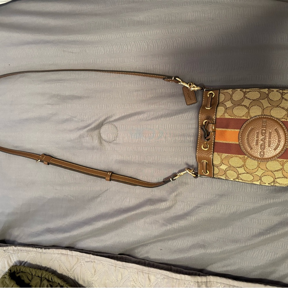 COACH Signature Jacquard Dempsey Crossbody Bag - Picture 2 of 8